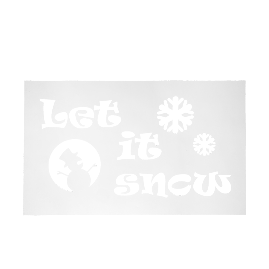 Sjabloon Kerstdesign Let It Snow Sneeuwman X Cm Bij De Groothandel