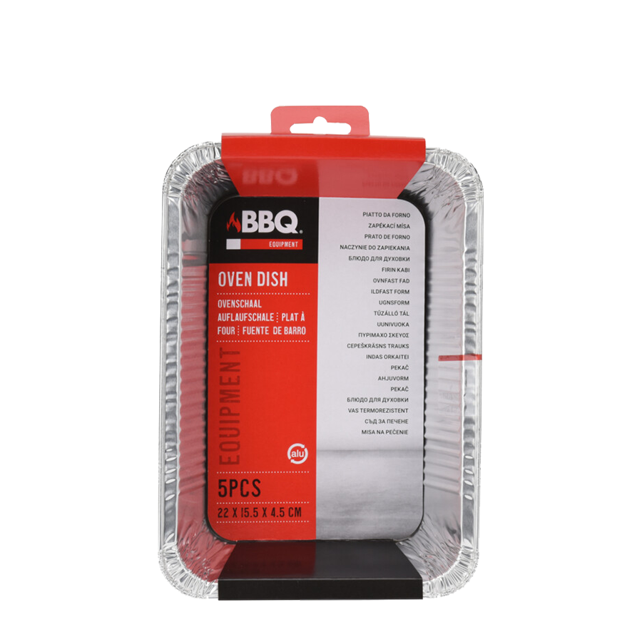 Accor optocht BES BBQ Barbecue Ovenschaal Aluminium 22x15,5x4,5cm 5 stuks | Bij de Grooth